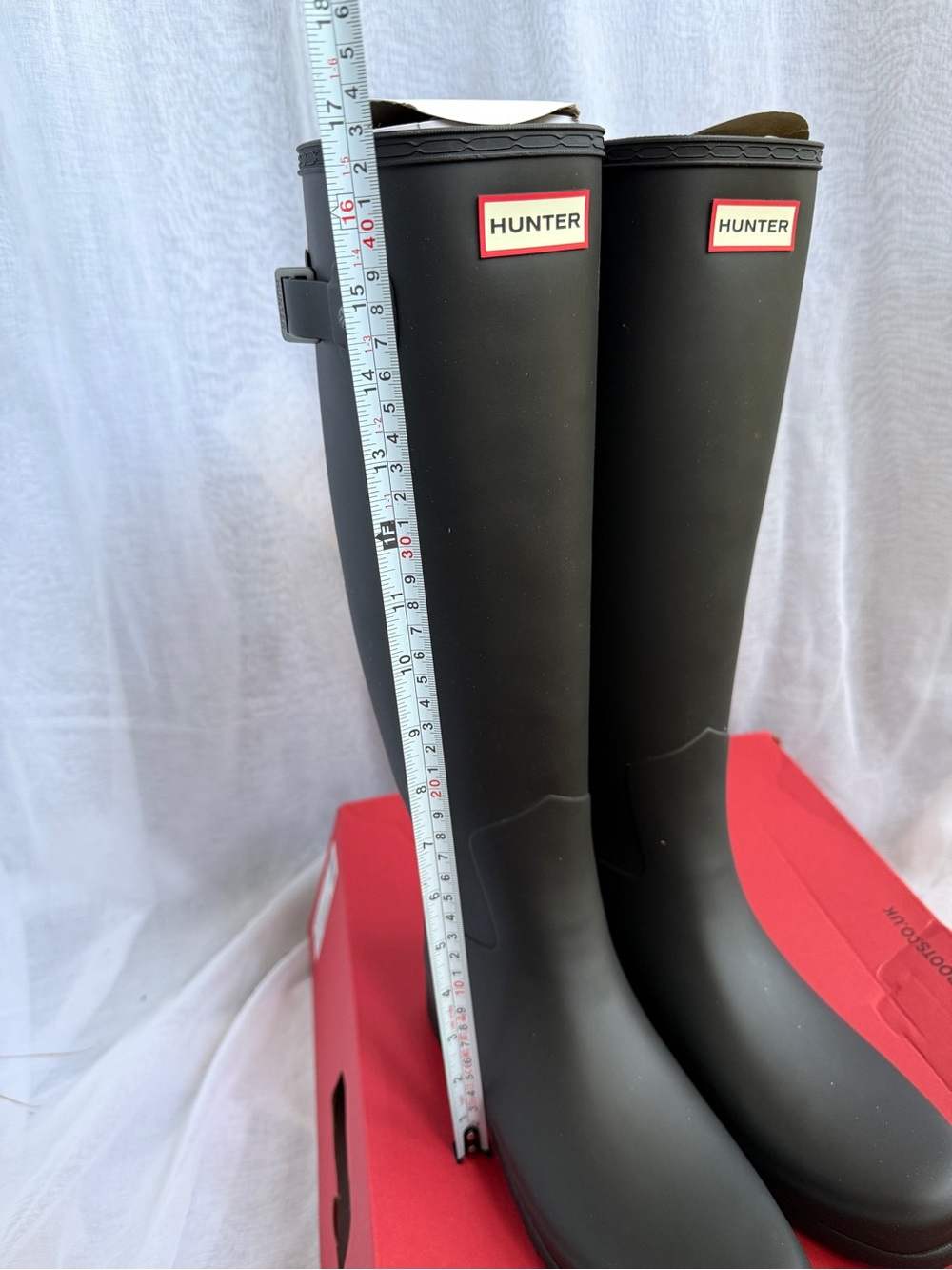 New! HUNTER Women’s Refined Tall Rain Boots | US 8 | UK 6 | EU 39 🖤☔️NEW! - Picture 9 of 10